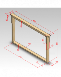 Рамка ульевая деревянная (470*300 мм)