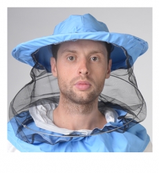 Сетка лицевая круговая тюль (голубая) увеличенное кольцо