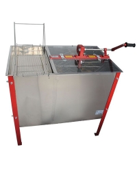 Медогонка 4-х рамочная ручная. На базе стола для распечатки.